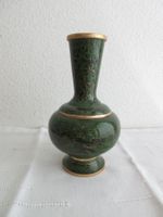 Grüne chinesische Cloisonee Vase, Drachenmotiv