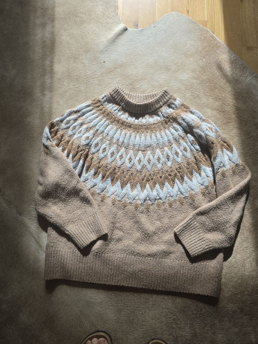 Mango Pulls & Sweat-shirts: Mango Pullover Fair Isle Muster Camel Weiss Grösse M – D'occasion à Zürich par olalinda 1