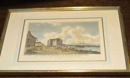 Antiker Kupferstich Rorschach 1780 – Hafen & Kornhaus