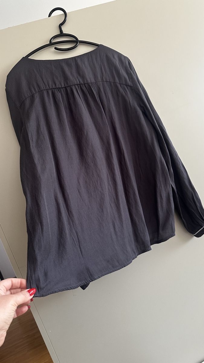 S.Oliver Camicette: s.Oliver Bluse dunkelgrau Gr. 42 elegant & schick – Usato da Winterthur venduto da -BeHappy24- 6