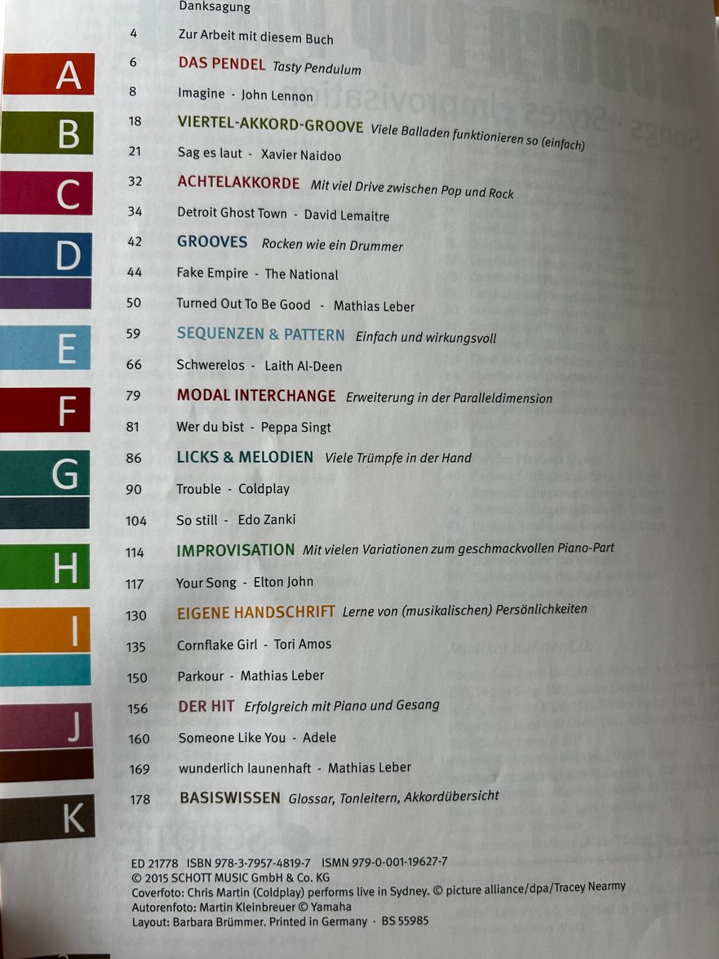 Livres: Musikbuch Mathias Leber Modern pop piano Schott – D'occasion à Bern par arwori 1