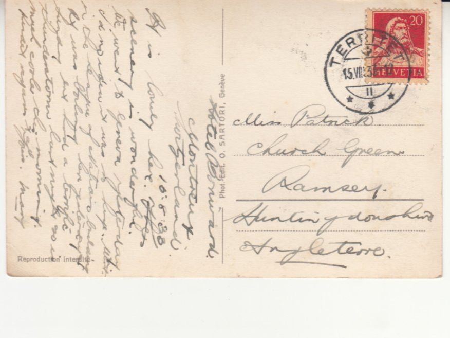 Cartoline postali: Montreux 1933 – Usato da Bürglen TG venduto da StampGraf 1