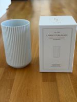 Lyngby Porcelæn weisse Blumenvase Vase aus Porzellan 25cm