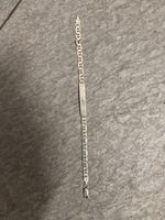 Bracelet ID plate chain sterling silver used 
91