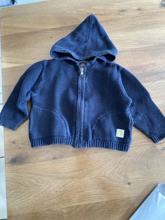 Strickjacke Naturaline blau Grösse 86 Bio Baumwolle