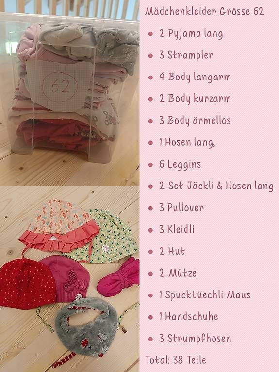 Lotti & Set di vestiti: Mädchen Kleiderpaket Gr. 62, 38 Teile – Usato da Steinen venduto da Jules_Sch
