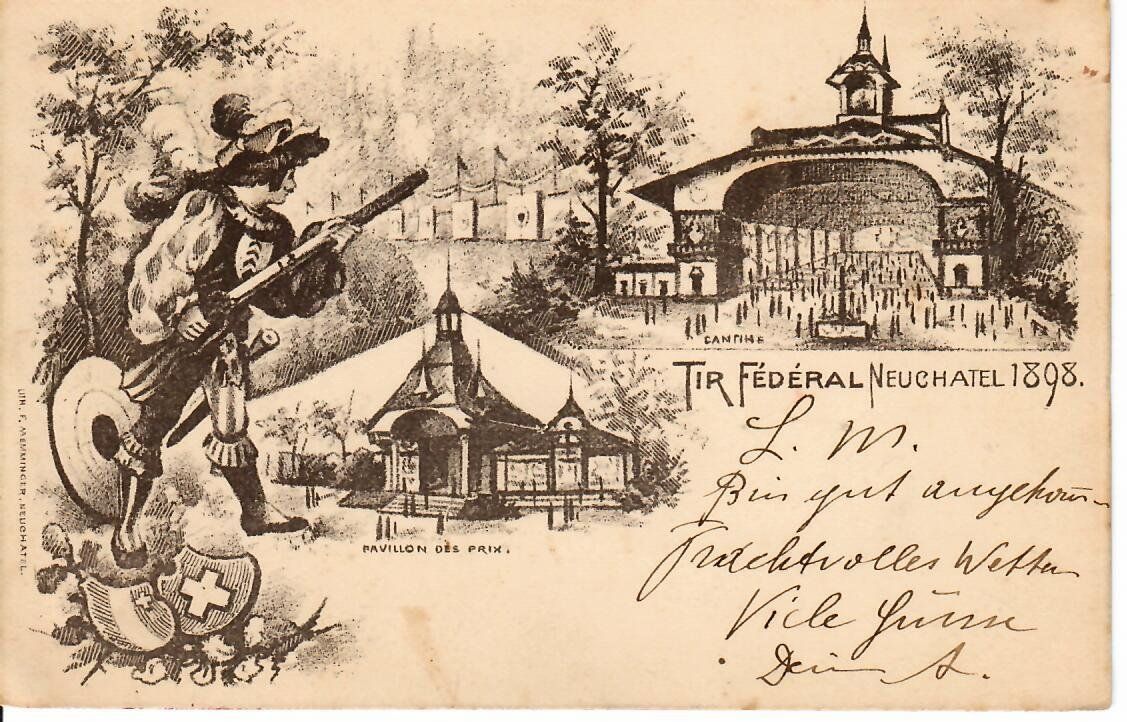 Cartoline postali: Tir Fédéral Neuchatel 1898 – Usato da Hochdorf venduto da Ziegel-16