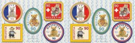 CH 2002, Markenheft 100 Jahre Teddybär, SBK 1054-1058**