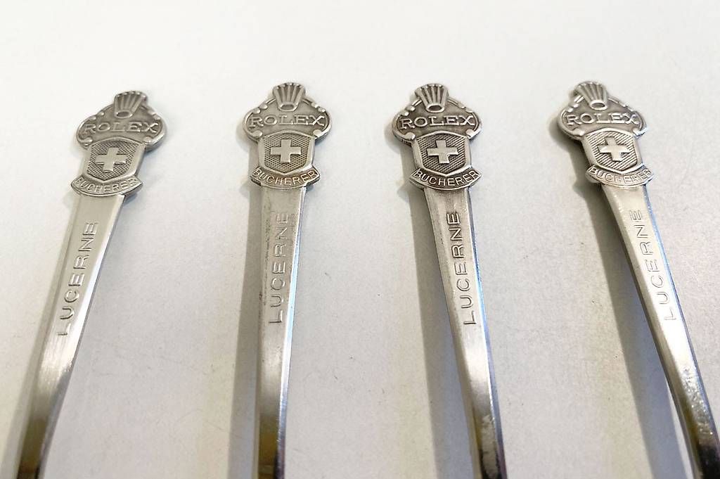 Cucchiai: 4 luzerner Bucherer ROLEX Andenkenlöffel – Usato da Ballwil venduto da ClassicGallery 3