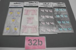 4 Rössler Papier Stickers, Baby, 32b