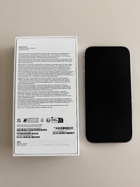Apple Handys / Smartphones: iPhone 14 Pro Deep Purple 128GB  Top Optik  inkl. Zubehör – Gebraucht aus Steinmaur von MKSKR 2