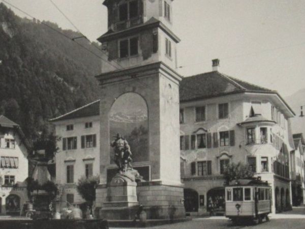 Cartoline postali: Altdorf mit Telldenkmal & Tram – Nuovo (secondo la descrizione) da Grenchen venduto da Bluemchen1900