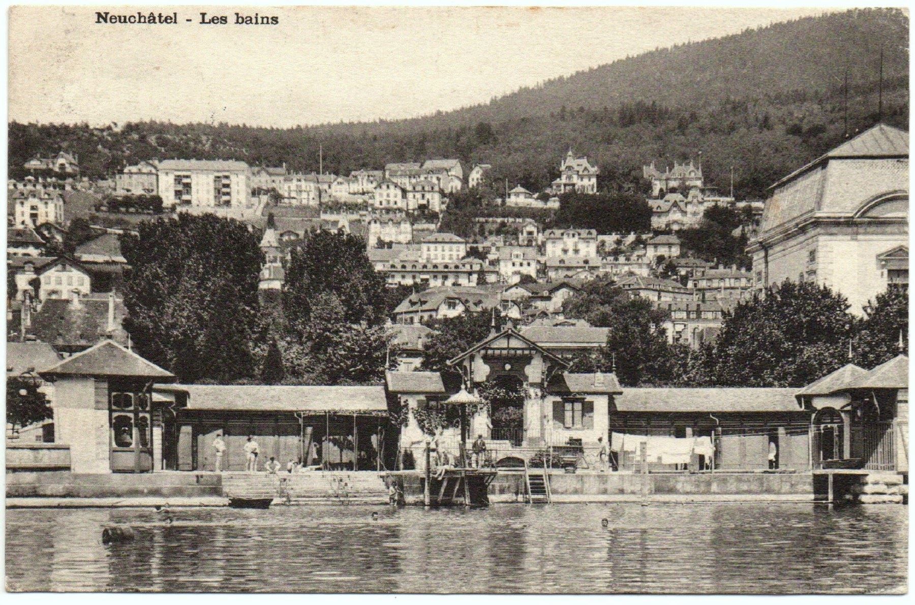 Cartes postales: NEUCHÂTEL Les bains – D'occasion à Jona par philajona