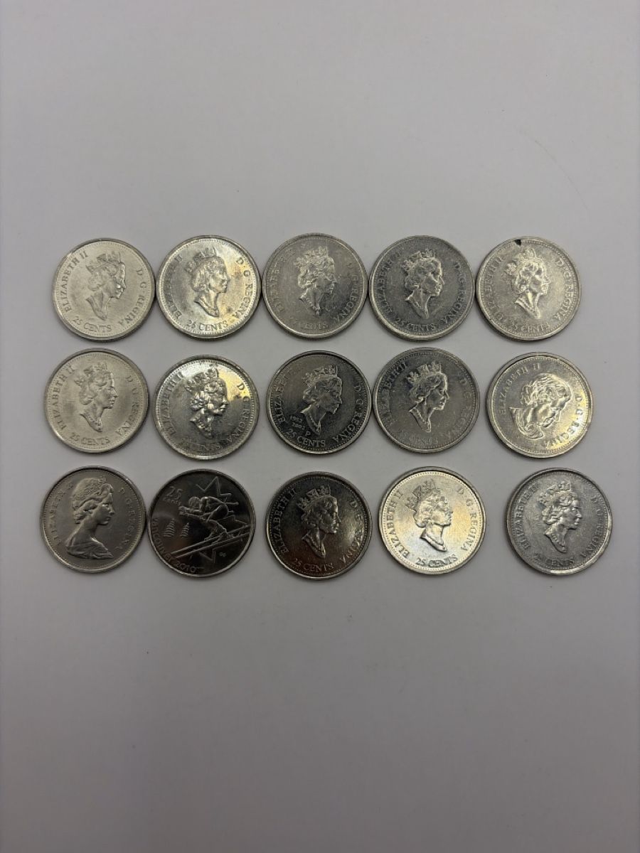 Tutti le monete: Collection de 15 pièces de 25 cents, Canada – Usato da St-Maurice venduto da SPEKER 4