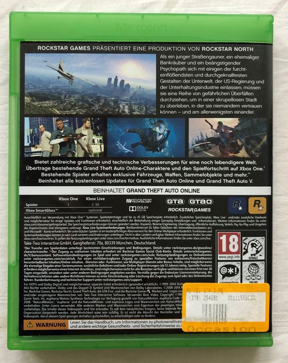 Xbox One Grand Theft Auto Five Gta V Kaufen Auf Ricardo