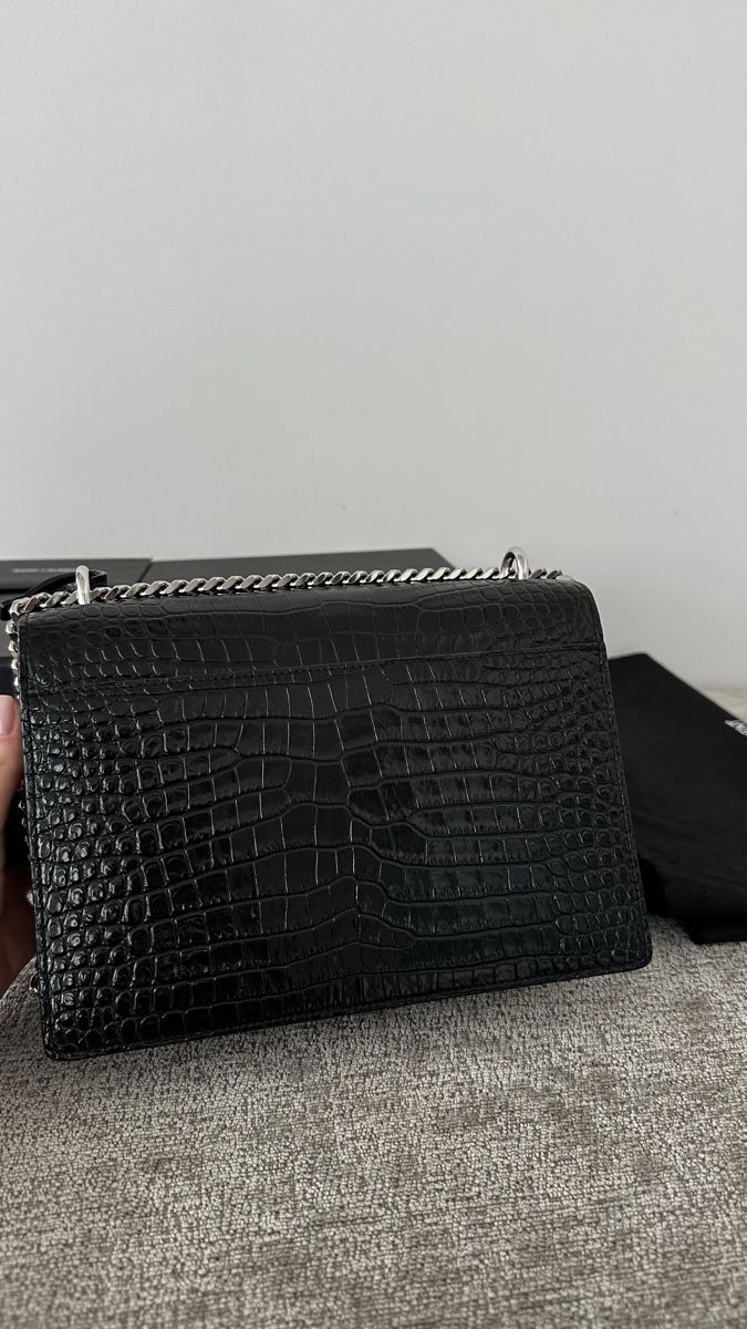 Saint Laurent Borse: YSL SUNSET MEDIUM IN CROCODILE-EMBOSSED LEDER – Nuovo (secondo la descrizione) da Birsfelden venduto da ant_ys8y 4