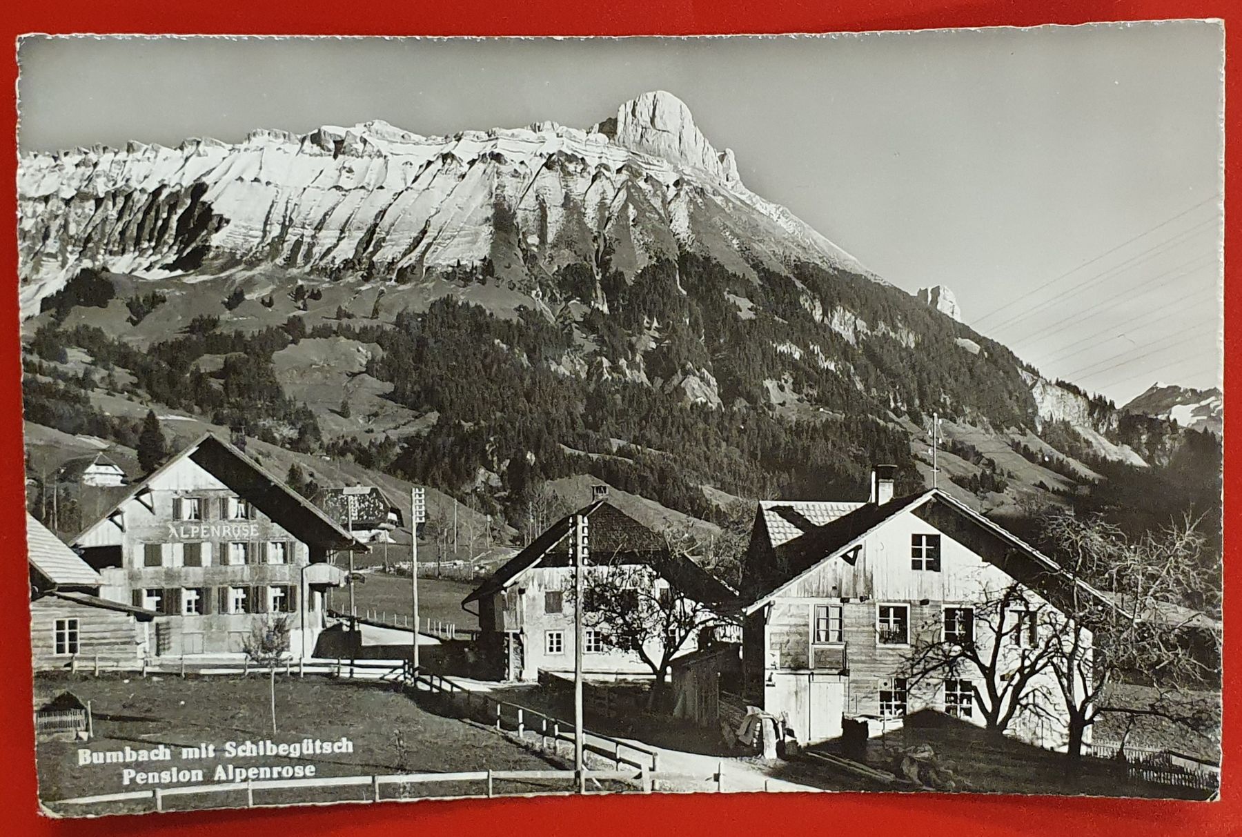 Cartoline postali: Bumbach mit Schibegütsch - Pension Alpenrose – Usato da Kreuzlingen venduto da Rschweiz1