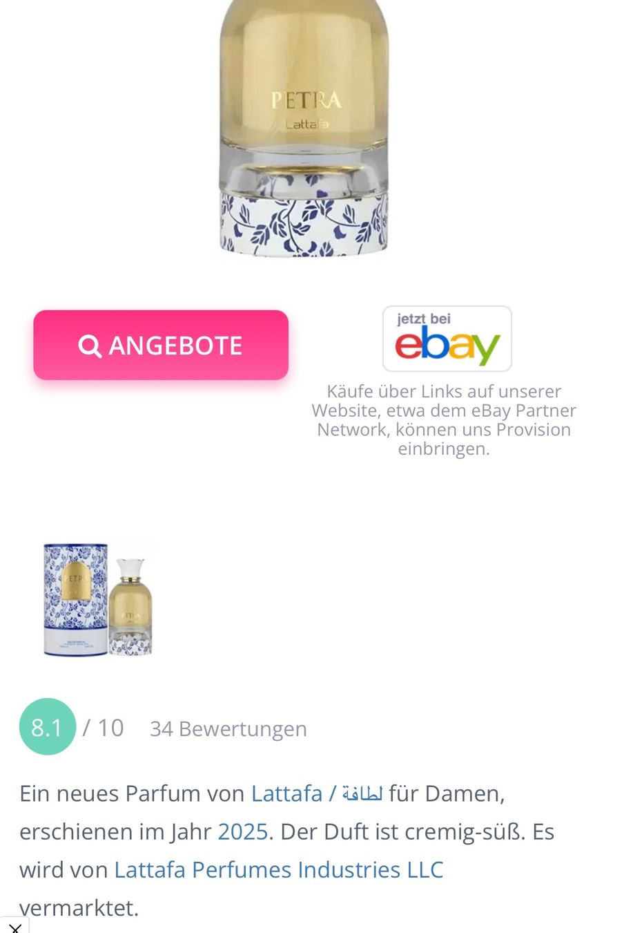 Lattafa Parfum & Eau de Toilette: Lattafa Petra EDP 2ml. Abfüllung – Gebraucht aus Zürich von deruja 4