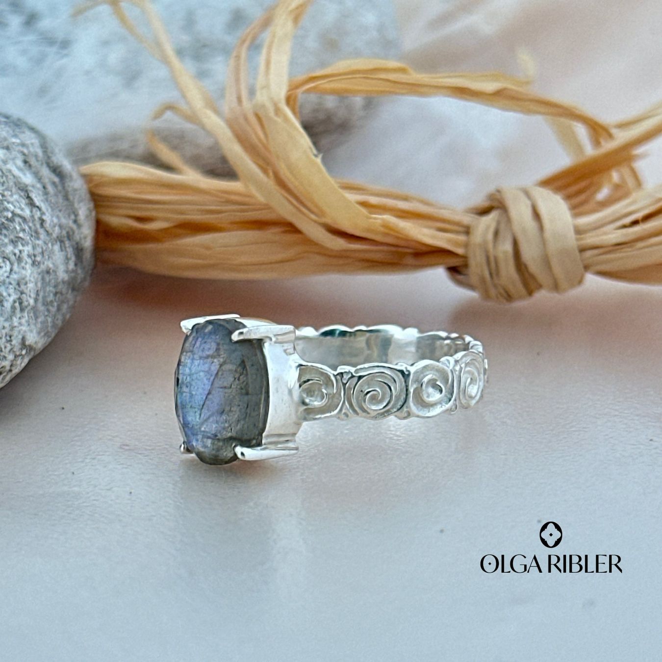 Olga Ribler Ringe: Labradorite Ring Sterling Silber Grösse 60 – Neu (gemäss Beschreibung) aus Luzern von Schmuckoutlet 6