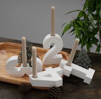Silikonform Kerzenhalter Advent Zahlen