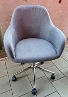 Bürostuhl Stoff grau mit Rollen