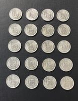 20 Stück Silber Fünffranken Stücke (Fünfliber) Jahrgang 1967