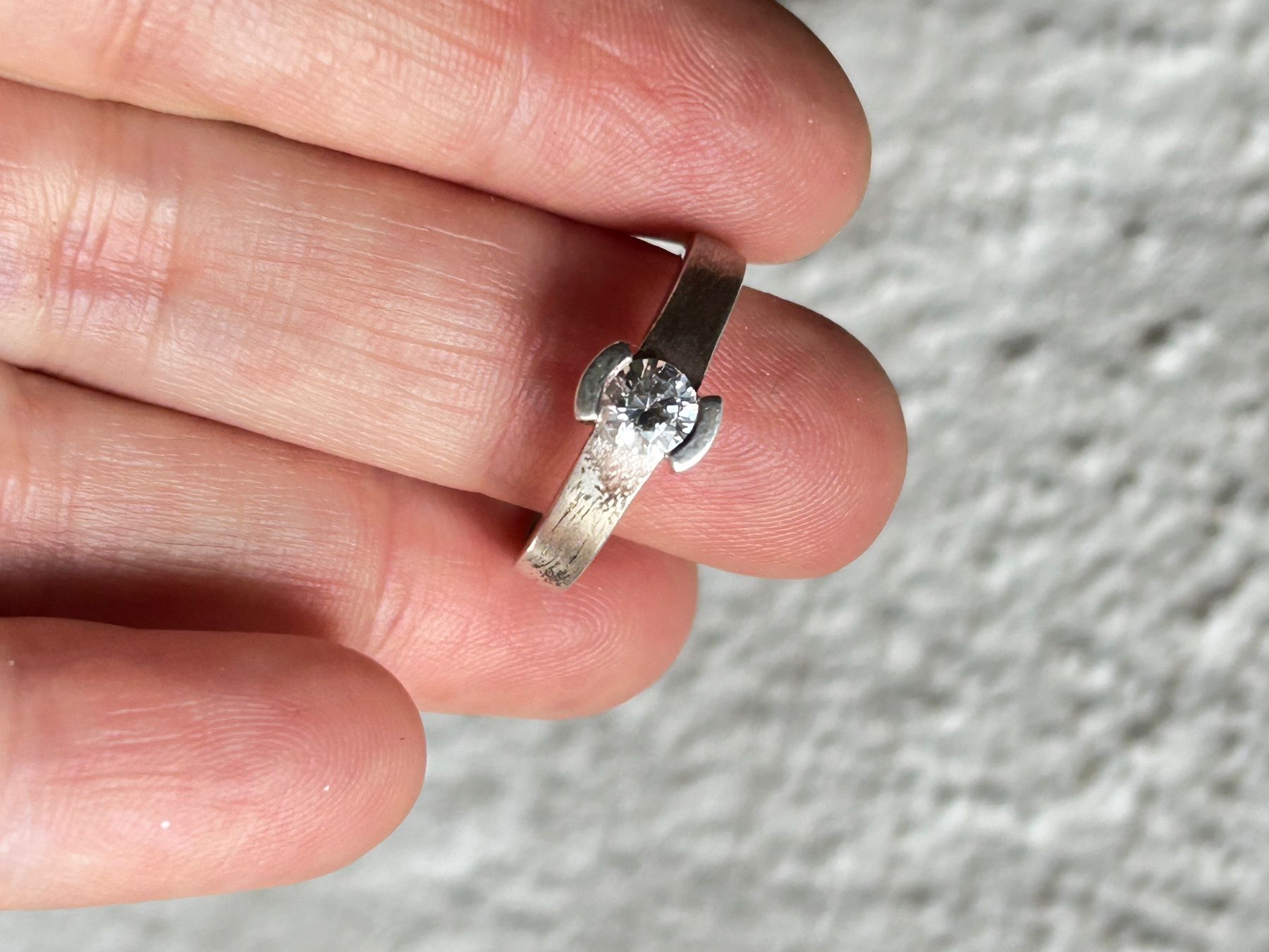Ringe: Schöner Silberring mit Stein MODERN (diverse Grössen) – Gebraucht aus Laufen von Bellebellezza 4