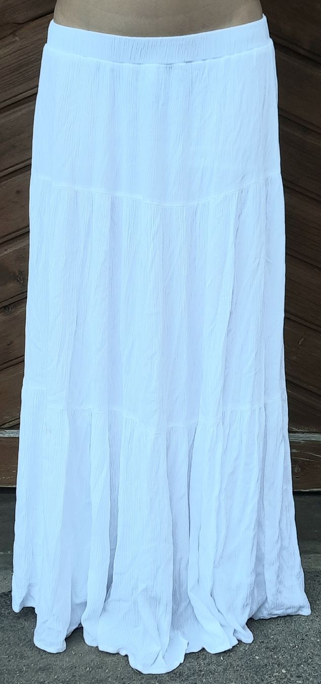 Stradivarius Gonne: Stradivarius Boho Maxirock weiss 38, M  – Usato da Lamboing venduto da Oakhurst