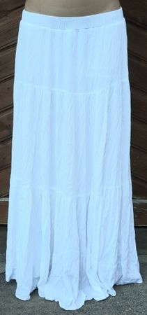 Stradivarius Boho Maxirock weiss 38, M 