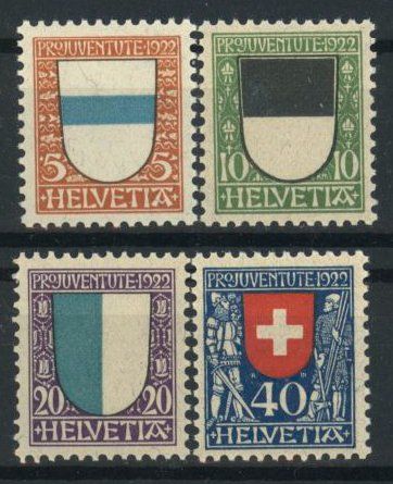 Tutti i francobolli: 1922, Pro Juventute ** – Usato da Willisau venduto da Vollstempel