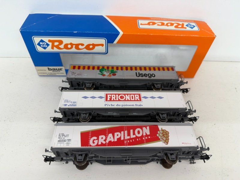 Roco Modelleisenbahnen: Spur H0 Roco 3 er Set SBB Schiebewandwagen – Gebraucht aus Büsserach von ModellbahnDepot