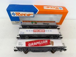 Spur H0 Roco 3 er Set SBB Schiebewandwagen