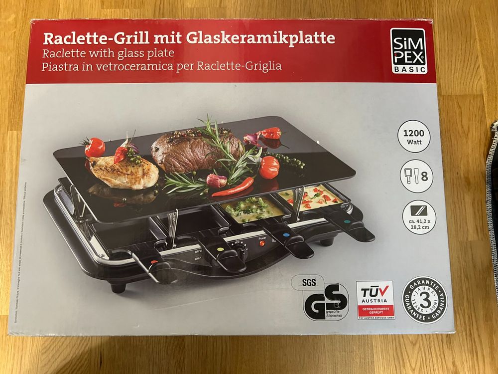 Verschrikking Fictief Snikken Raclette Grill mit Glaskeramikplatte | Kaufen auf Ricardo
