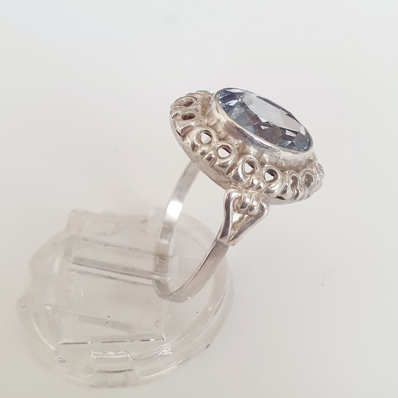 Anelli: Jungendstil ? Silberring mit blauer Stein 835er Gr. 19,3mm – Usato da Kreuzlingen venduto da Wunderkiste123 8