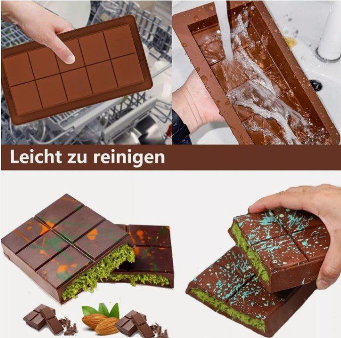 Dubai-Schokoladenform Aus Polycarbonat – 3 Mulden, Je 14,5x7,5 Cm, Für Gefüllte Riegel & Pralinen