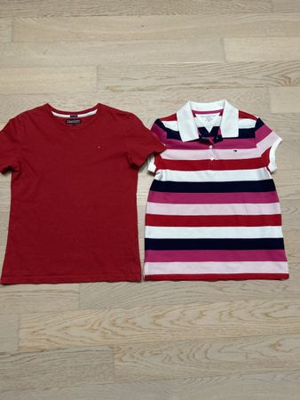 Tommy Hilfiger T-Shirt Set, Rot & Bunt, Gr. XL/16 Top!
