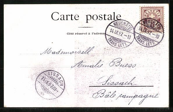 Cartes postales: Valangin, Strassenpartie mit E. Touchon, – D'occasion à Berlin par bartko-reher 1