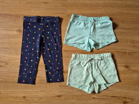 2 Shorts, 1 Leggings 3/4 Gr. 110