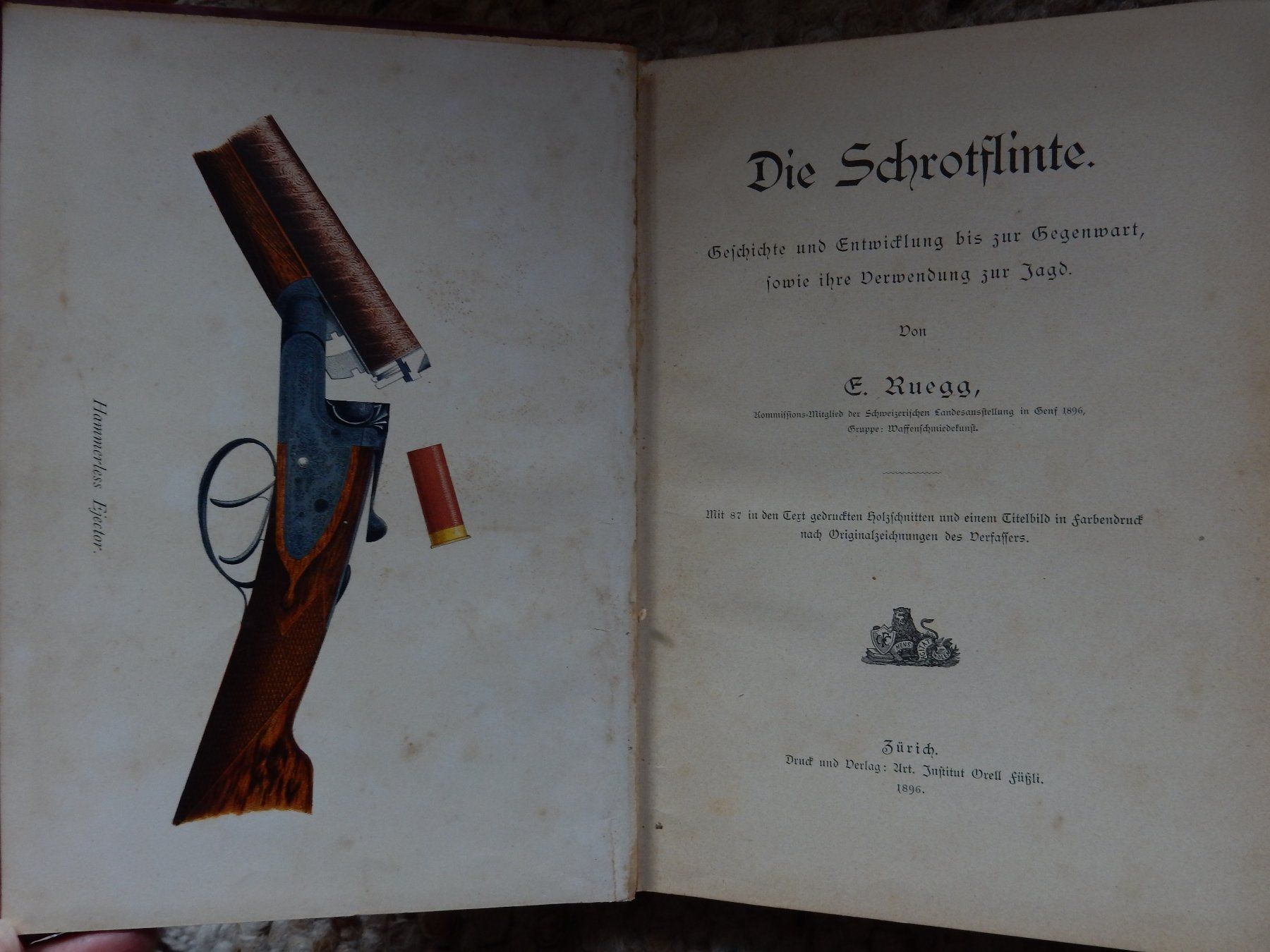 Bücher: gesuchtes, antikes Buch: die Schrotflinte E. Ruegg Flinte – Gebraucht aus Jona von JOberg_25 2