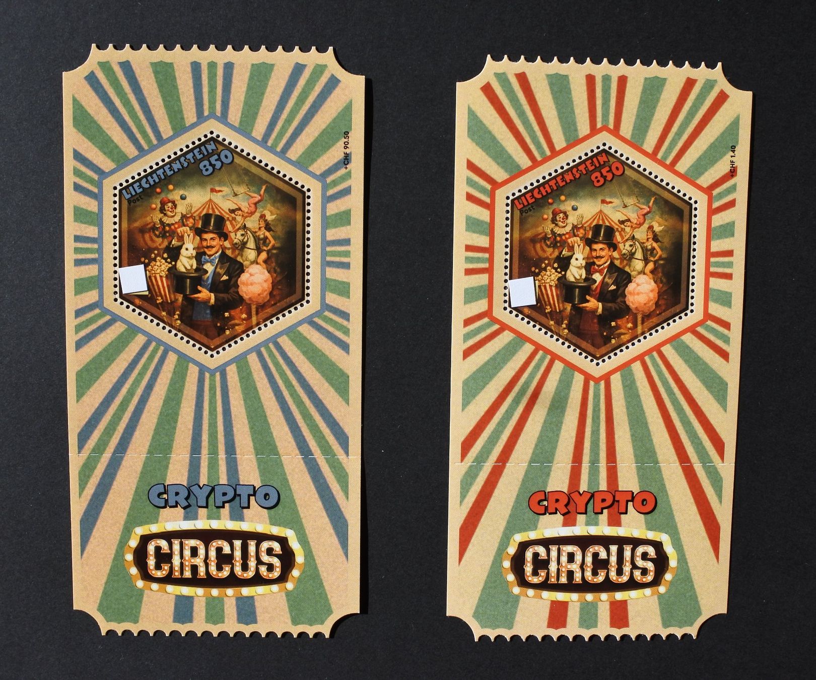 Tutti i francobolli: Crypto Circus, vollständiges Set – Nuovo e nell'imballaggio originale da Lugano venduto da bolliti 2