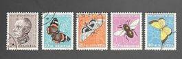 1950 PJ Insektenbilder ganzer Satz ʘ J133-J137