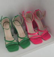 Damenschuhe mit Absatz gruen pink gr.37