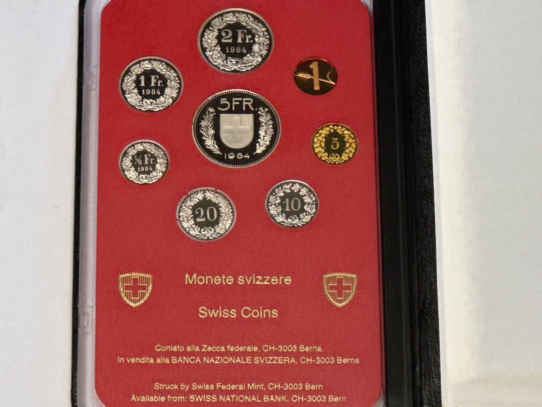 Alle Münzen: Schweizer Münzsatz 1984 PP mit Kartonhülle – Neu und originalverpackt aus Herisau von herau 4