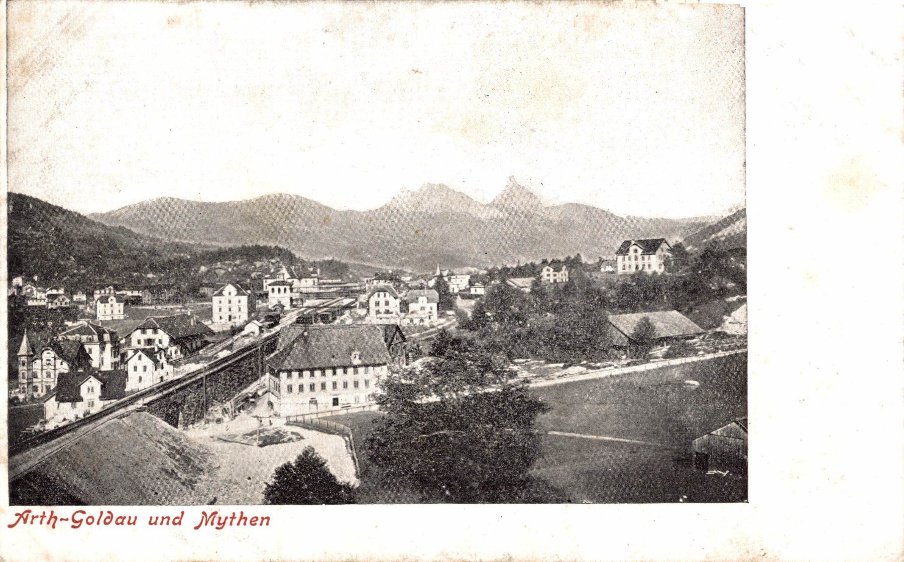 Cartoline postali: Arth-Goldau und Mythen – Usato da Bronschhofen venduto da Astore