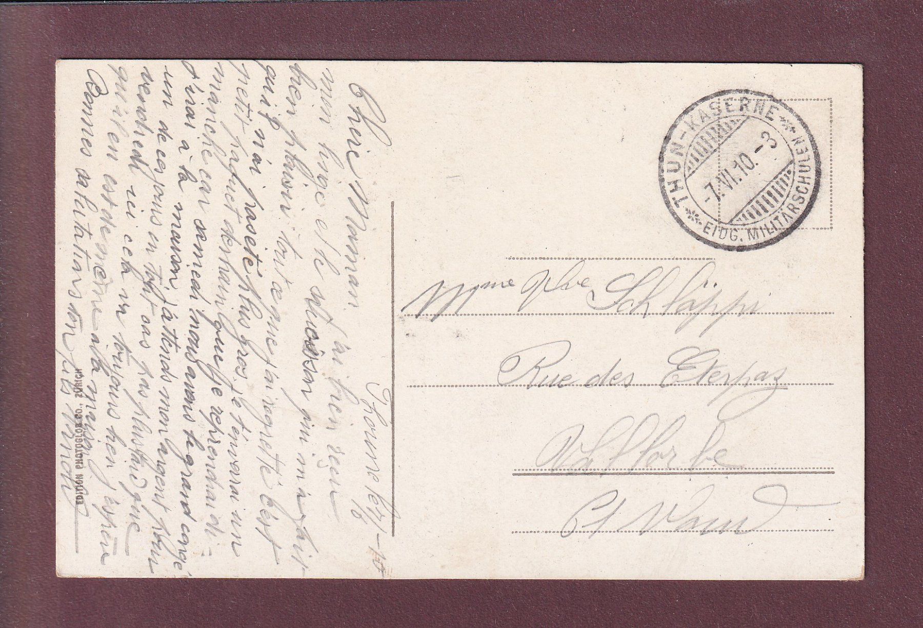 Cartoline postali: TRACHTEN - Bern und Unterwald - 1910 – Usato da Pully venduto da nicecards 1