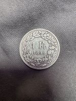 1 Franken 1899 Silber Münze Helvetia guter Zustand