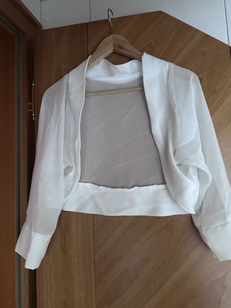Bolero weiss Chiffon Grösse M neuwertig