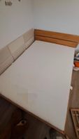 Doppelbett Holz mit Matratze gebrauchter Zustand