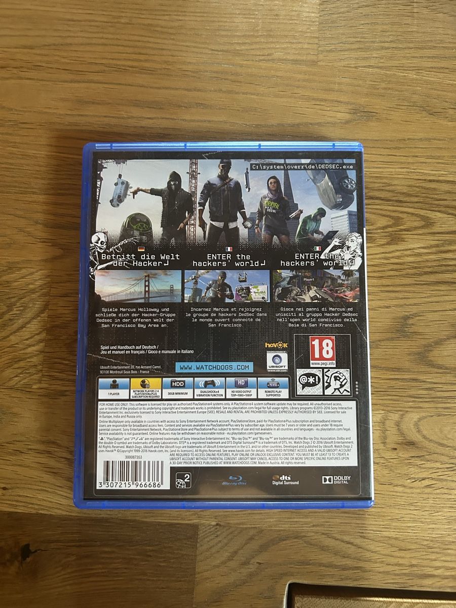 Jeux: Watch Dogs 2 PS4 Spiel – D'occasion à Pieterlen par Marco_Cunha 1