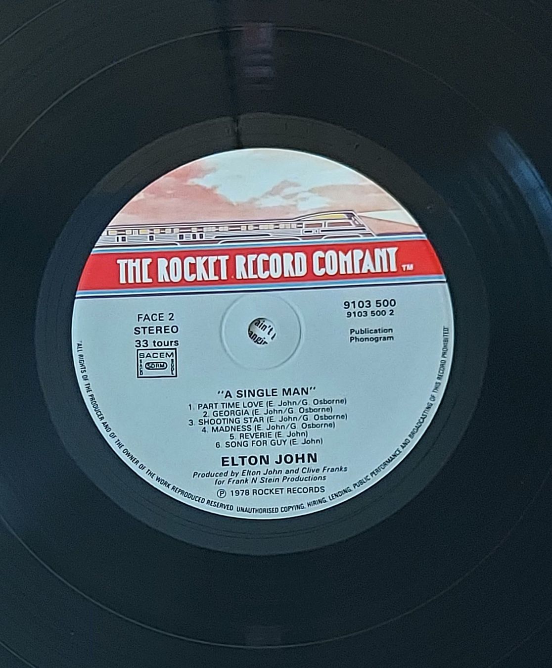 Schallplatten: LP - ELTON JOHN - A SINGLE MAN – Gebraucht aus Steckborn von Quo7 3
